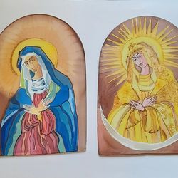 Šilko vitražiukai "Šv. Mergelė Marija"