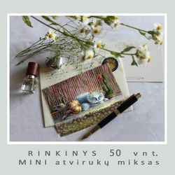 MINI ATVIRUKŲ RINKINYS 50 vnt 